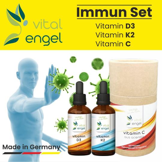 Immun Set - Vitamin C, D3 und K2 von Vital Engel 