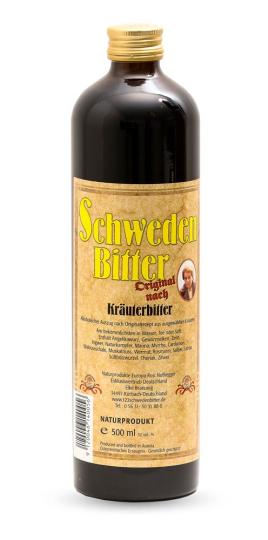 Schwedenbitter (500ml, 32 % vol. Alkohol) Originalrezept nach Maria Treben (1907-1991) 