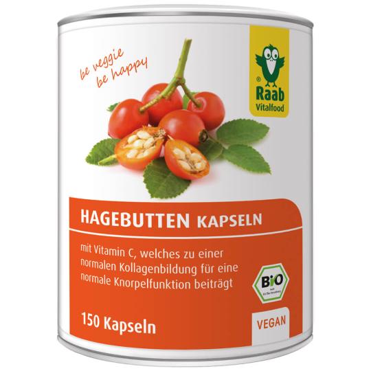 Hagebutte Kapseln (Bio) (150 Stück) - Raab Vitalfood 